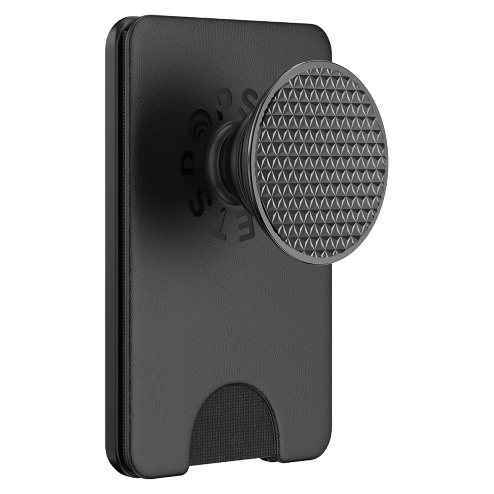 Wholesale cell phone accessory Popsockets - Kick-Out PopWallet Plus - Knurl Black