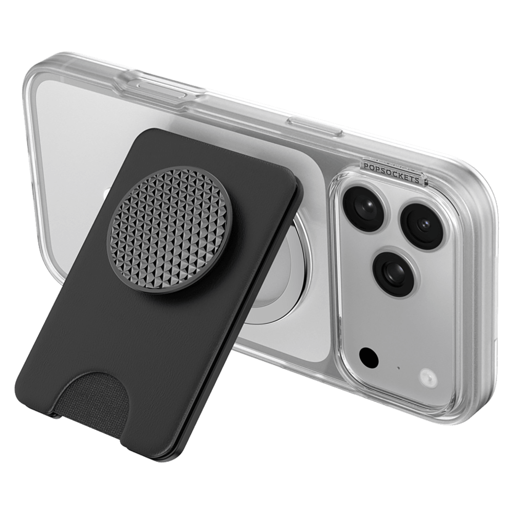 Wholesale cell phone accessory Popsockets - Kick-Out PopWallet Plus - Knurl Black