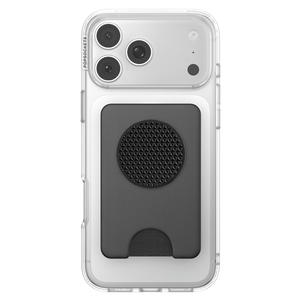 Wholesale cell phone accessory Popsockets - Kick-Out PopWallet Plus - Knurl Black