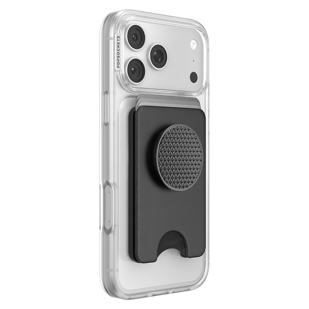 Wholesale cell phone accessory Popsockets - Kick-Out PopWallet Plus - Knurl Black