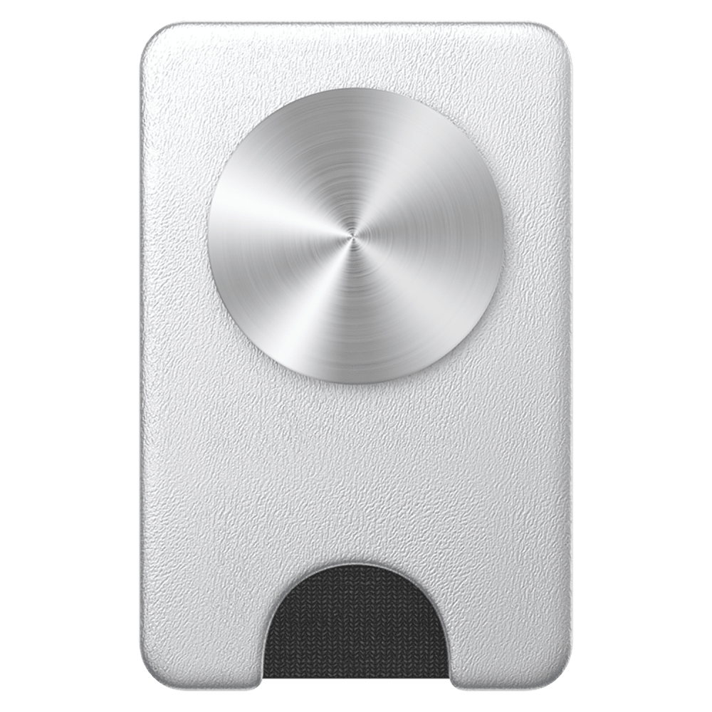 Wholesale cell phone accessory Popsockets - Kick-Out PopWallet Plus - Silver Radial