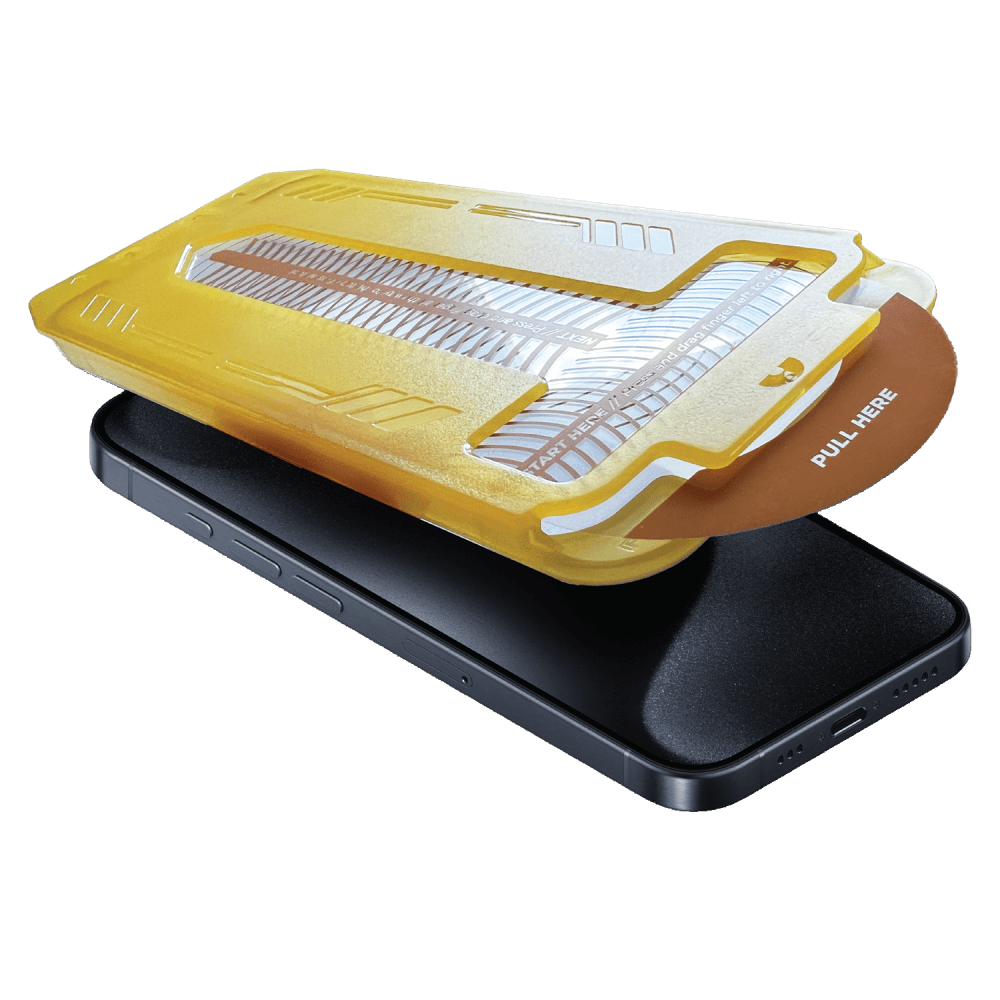 Wholesale cell phone accessory Simple - Dust Removal Guided Tempered Glass Screen Protector