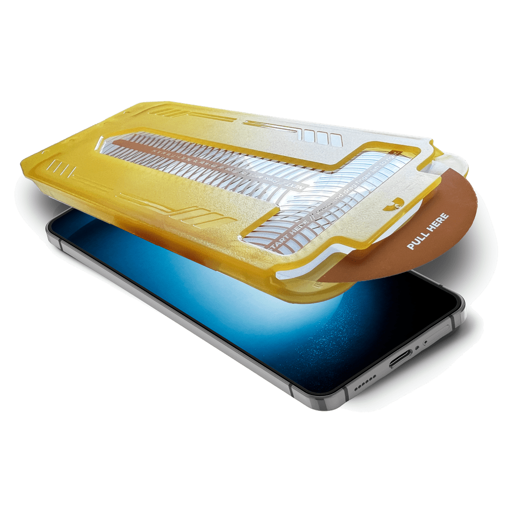 Wholesale cell phone accessory Simple - Guided Tempered Glass Screen Protector for Samsung