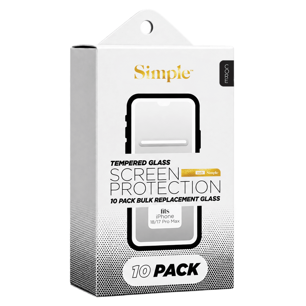 Wholesale cell phone accessory Simple - Bulk Tempered Glass Screen Protector (must order in