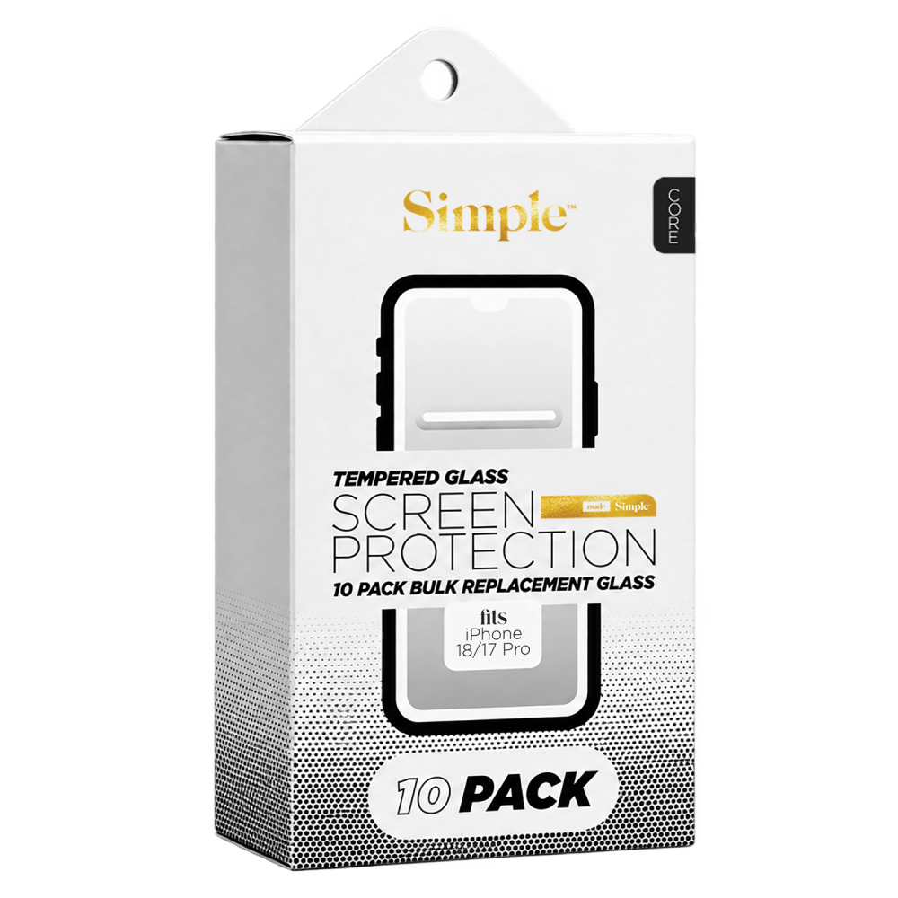 Wholesale cell phone accessory Simple - Bulk Tempered Glass Screen Protector (must order in