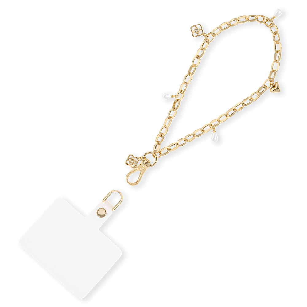 Wholesale cell phone accessory Kendra Scott - Anchor Card Phone Wristlet - Gold Charm