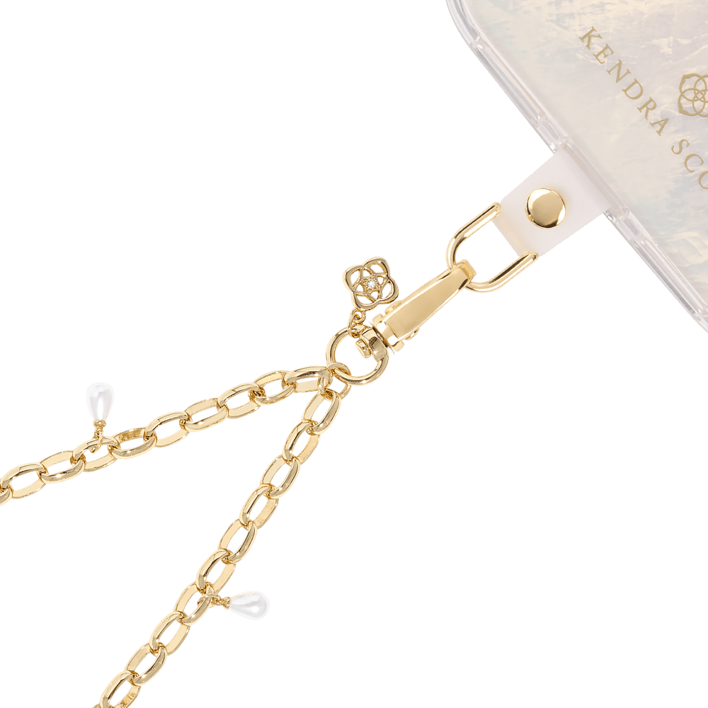 Wholesale cell phone accessory Kendra Scott - Anchor Card Phone Wristlet - Gold Charm