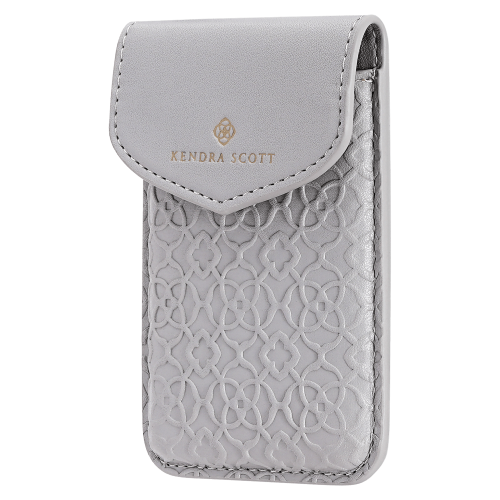 Wholesale cell phone accessory Kendra Scott - Magnetic MagSafe Snap Wallet - Gray
