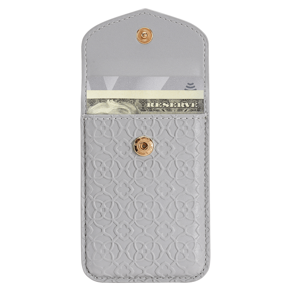 Wholesale cell phone accessory Kendra Scott - Magnetic MagSafe Snap Wallet - Gray