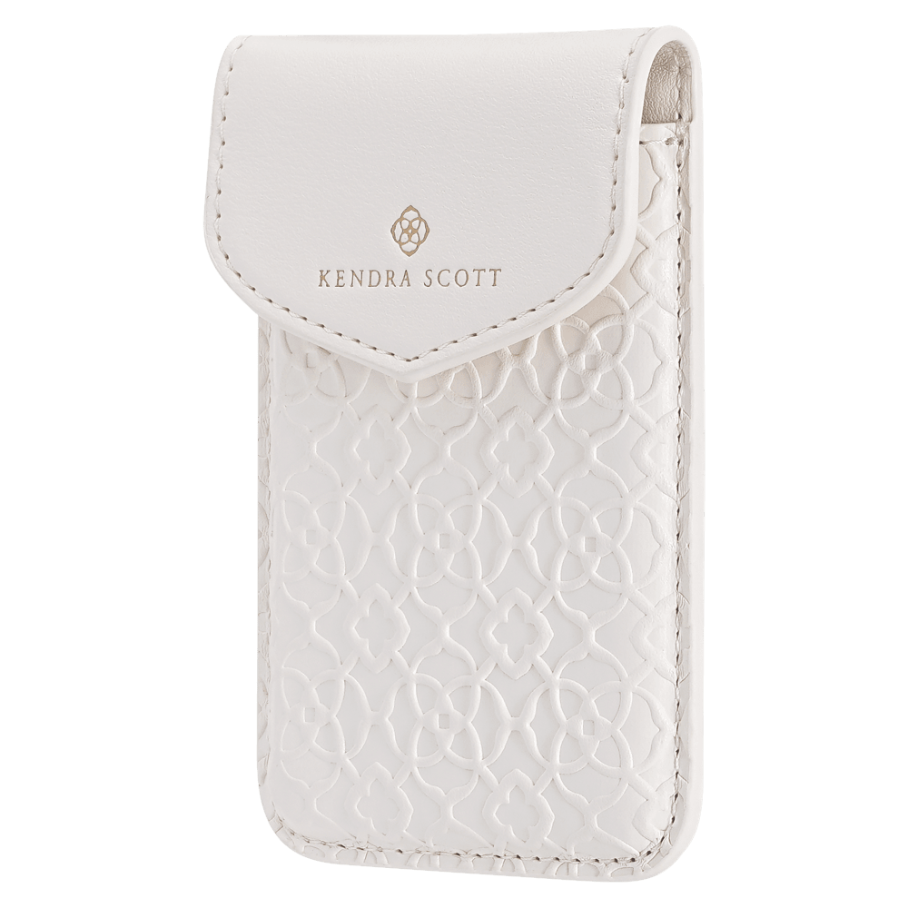 Wholesale cell phone accessory Kendra Scott - Magnetic MagSafe Snap Wallet - Ivory