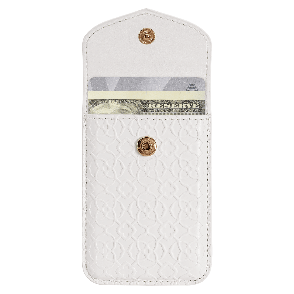 Wholesale cell phone accessory Kendra Scott - Magnetic MagSafe Snap Wallet - Ivory