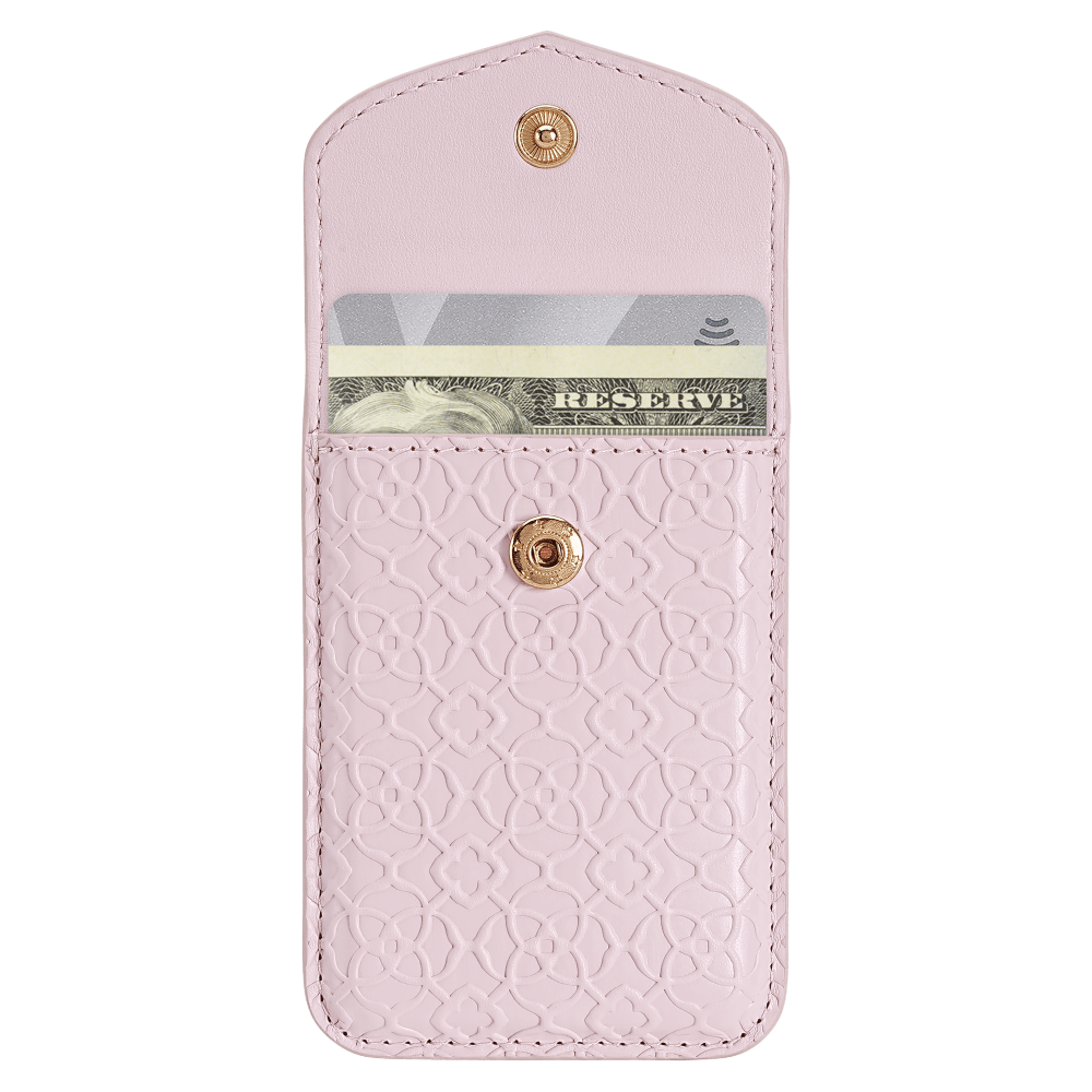Wholesale cell phone accessory Kendra Scott - Magnetic MagSafe Snap Wallet - Pink