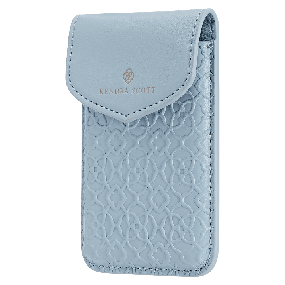 Wholesale cell phone accessory Kendra Scott - Magnetic MagSafe Snap Wallet - Blue