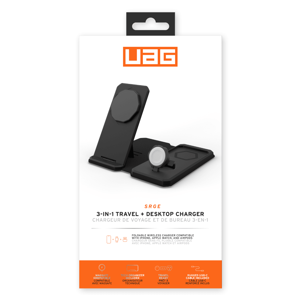 Wholesale cell phone accessory Urban Armor Gear (UAG) - SRGE 3-in-1 Travel Wireless Charger