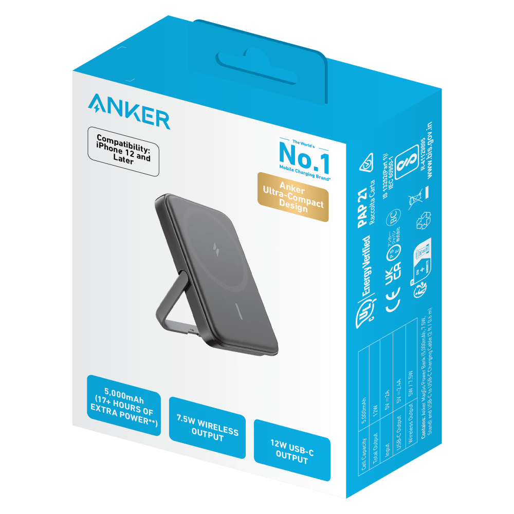 Wholesale cell phone accessory Anker - MagGo Battery 5,000 mAh - Black