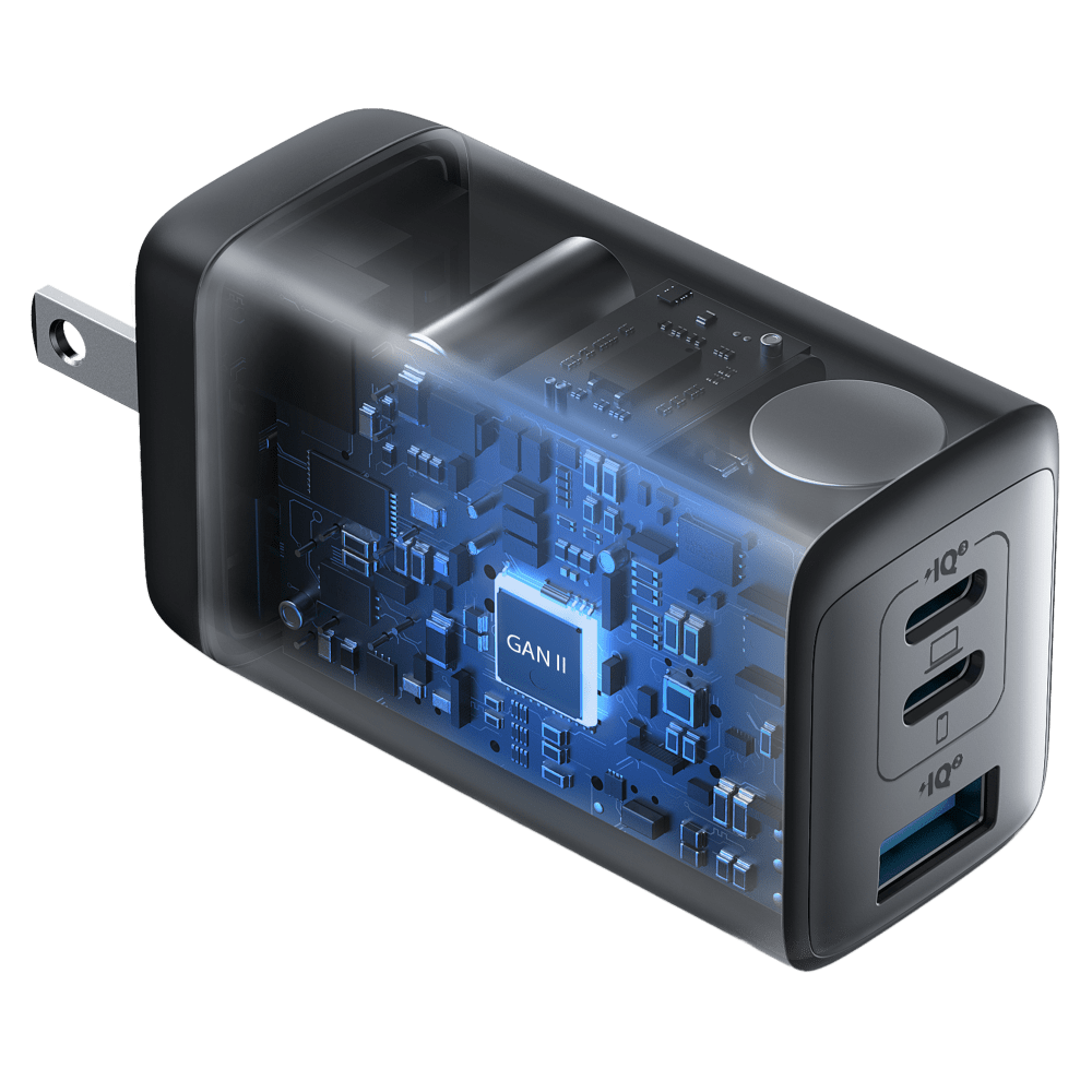 Wholesale cell phone accessory Anker - PowerPort 3 3 Port Wall Charger 65W - Black