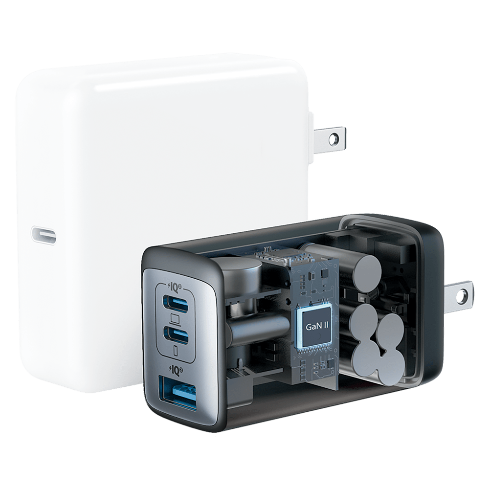 Wholesale cell phone accessory Anker - PowerPort 3 3 Port Wall Charger 65W - Black