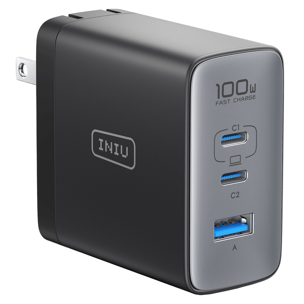 Wholesale cell phone accessory INIU - Leopard Wall Charger 100W - Black