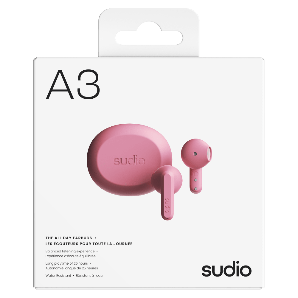 Wholesale cell phone accessory Sudio - A3 True Wireless Earbuds - Pink