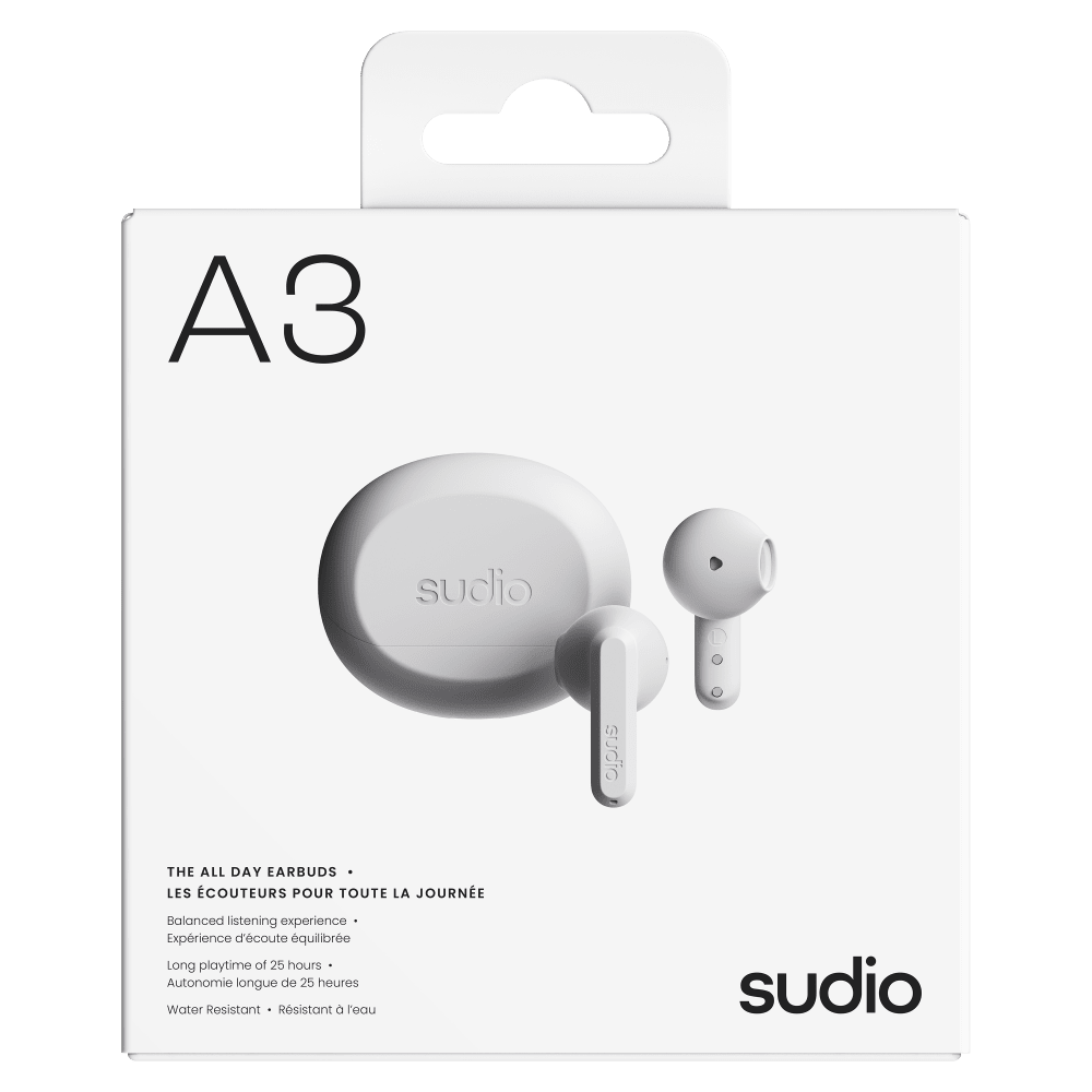Wholesale cell phone accessory Sudio - A3 True Wireless Earbuds - White