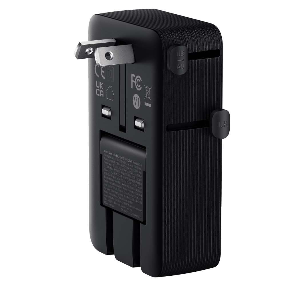 Wholesale cell phone accessory Anker - Nano 5 in 1 Travel Adapter 20W - Black