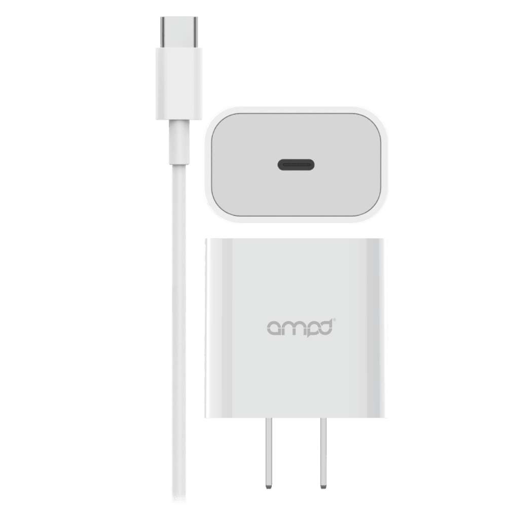 Wholesale cell phone accessory AMPD - PD Fast 20W USB C Wall Charger with USB C to USB C Cable