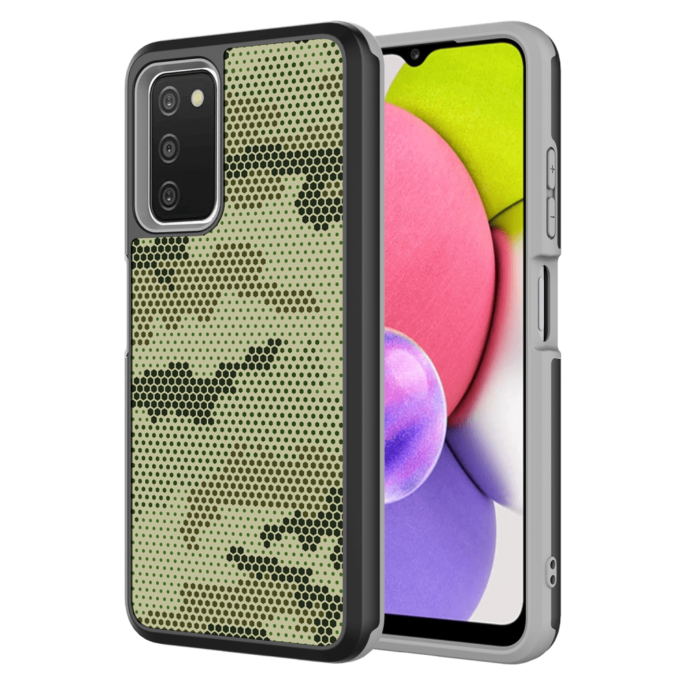 Wholesale cell phone accessory AMPD - Slim Dual Layer Case for Samsung Galaxy A03s - Camouflage