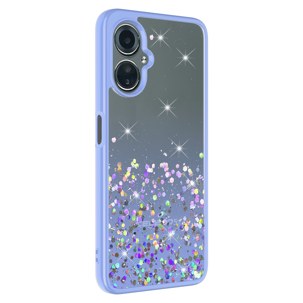 Wholesale cell phone accessory AMPD - TPU   /   Acrylic Glitter Case for Celero5G SC - Purple