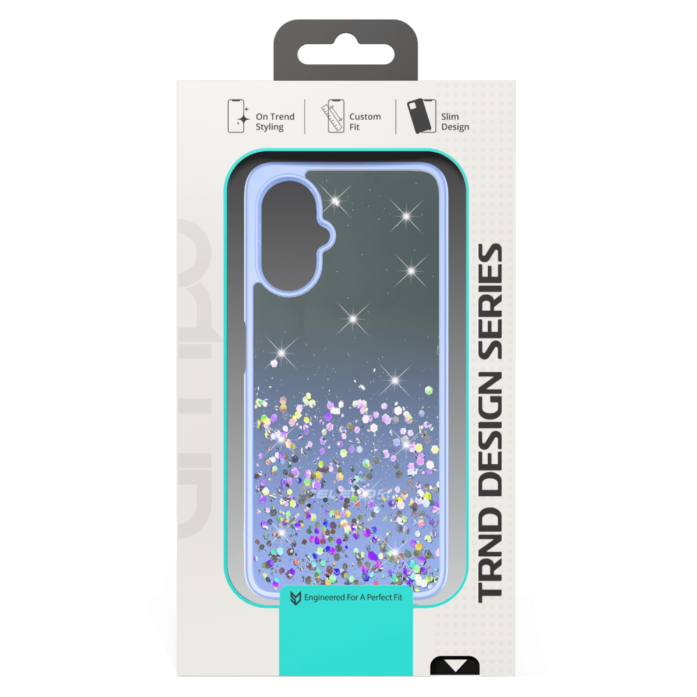 Wholesale cell phone accessory AMPD - TPU   /   Acrylic Glitter Case for Celero5G SC - Purple