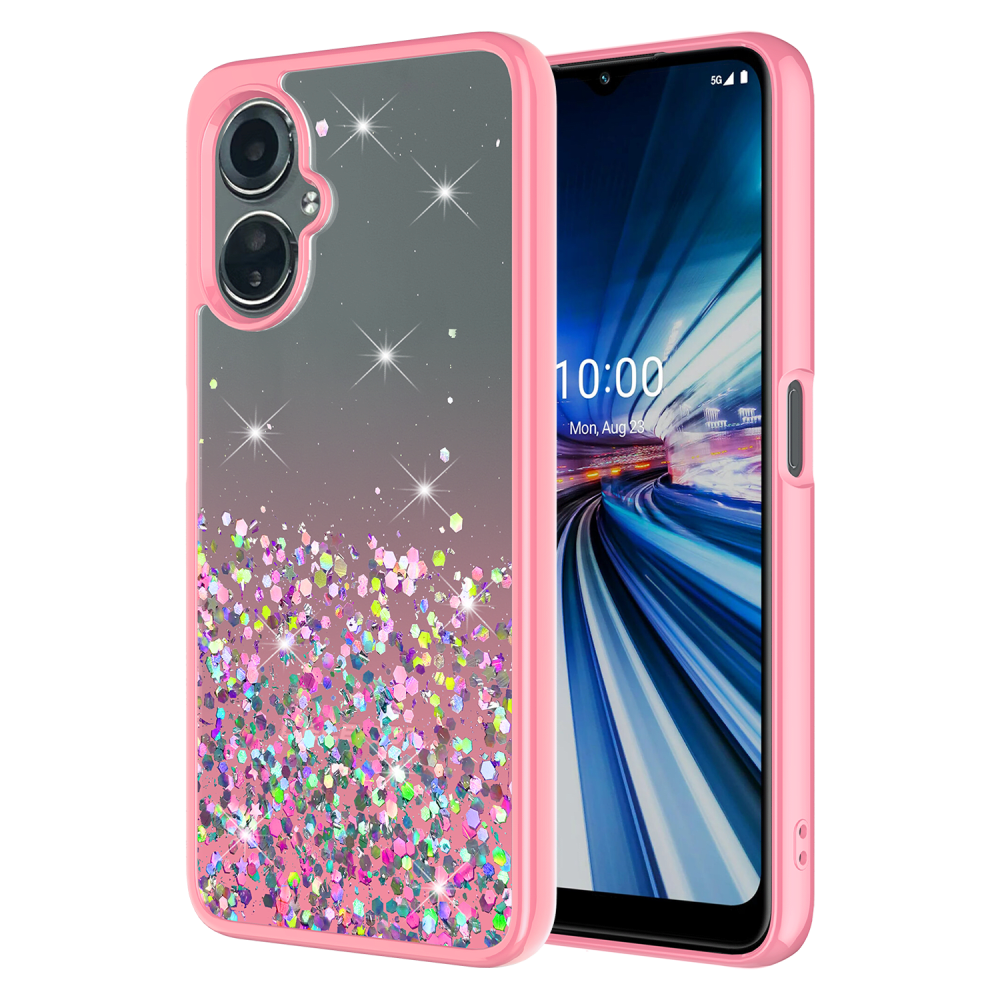 Wholesale cell phone accessory AMPD - TPU  /  Acrylic Glitter Insert Case for Celero 5G (Gen