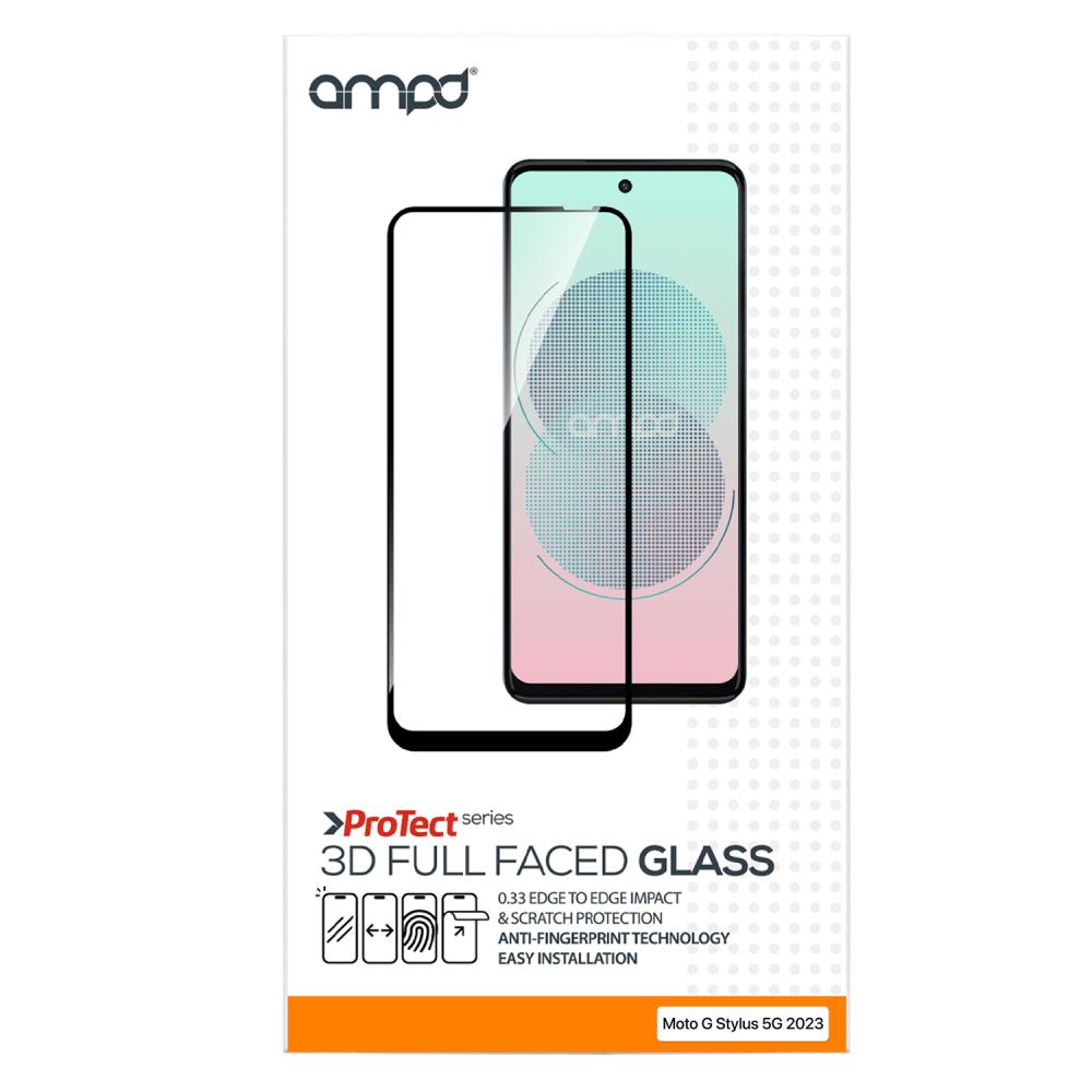 Wholesale cell phone accessory AMPD - 3D Full Faced Tempered Glass for Motorola Moto G 5G (