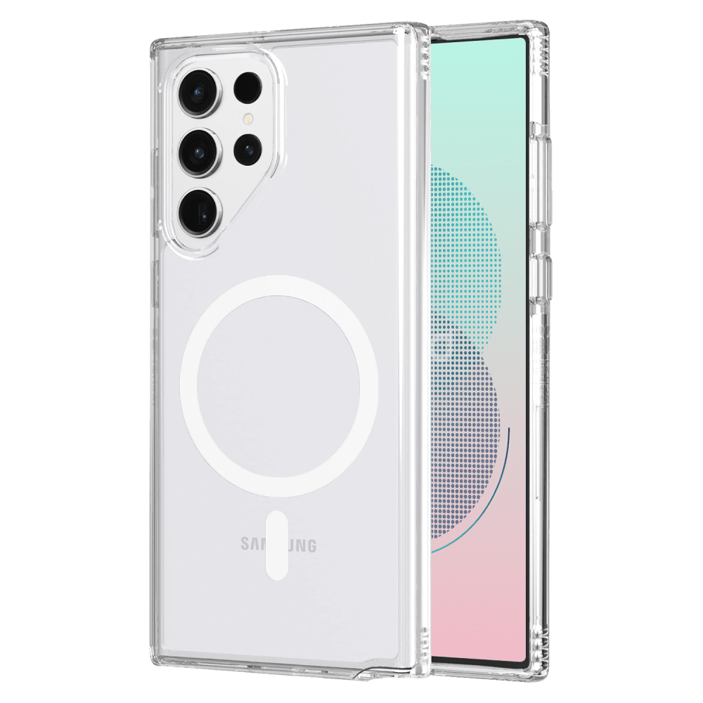 Wholesale cell phone accessory AMPD - TPU  /  Acrylic Crystal Clear MagSafe Case for Samsung