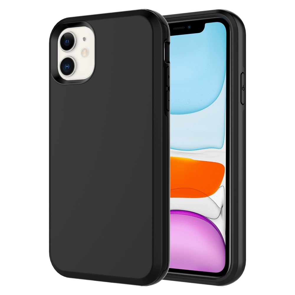 Wholesale cell phone accessory AMPD - Classic Slim Dual Layer Case for Apple iPhone 11 - Black