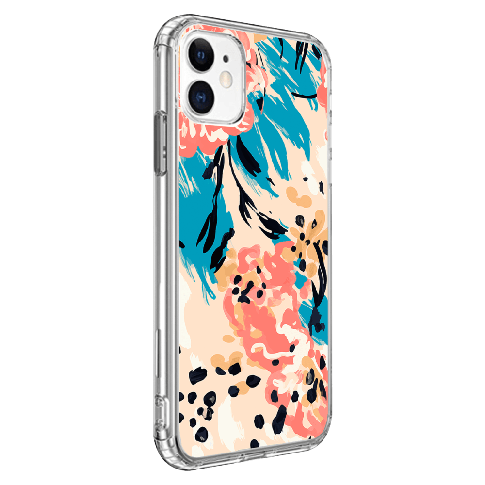 Wholesale cell phone accessory AMPD - TPU / Acrylic HD Print Case for Apple iPhone 11 - Floral