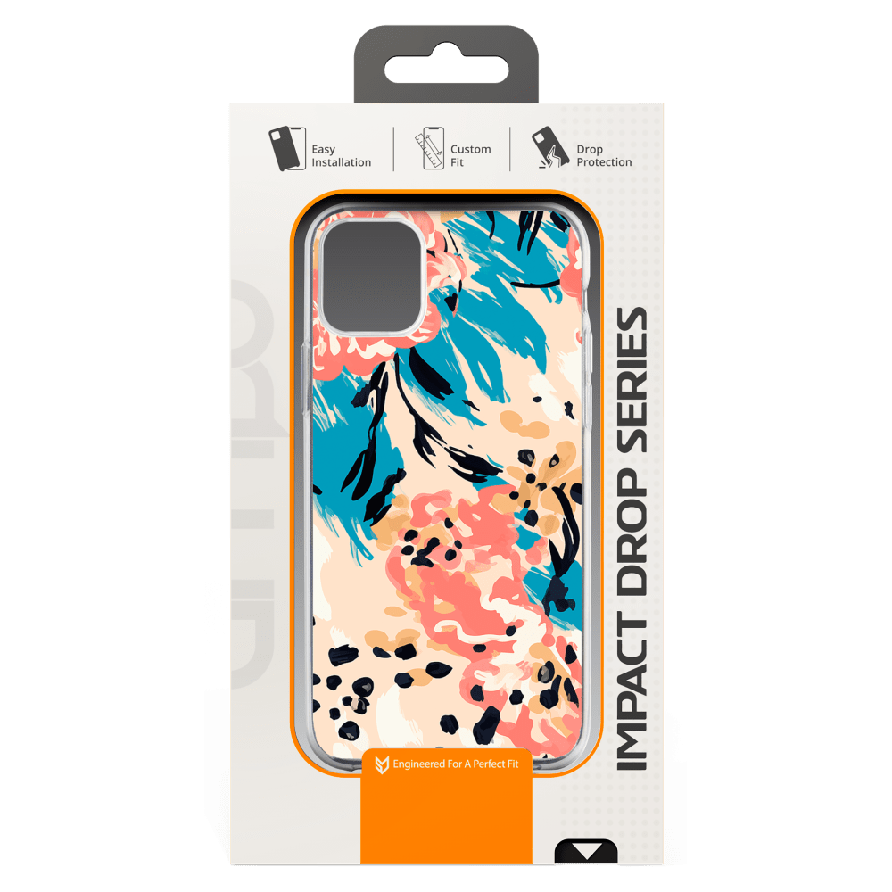 Wholesale cell phone accessory AMPD - TPU / Acrylic HD Print Case for Apple iPhone 11 - Floral