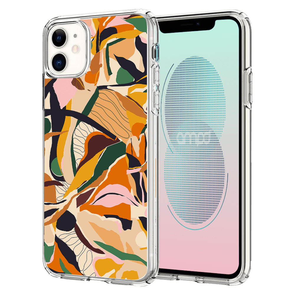 Wholesale cell phone accessory AMPD - TPU / Acrylic HD Print Case for Apple iPhone 11 - Floral