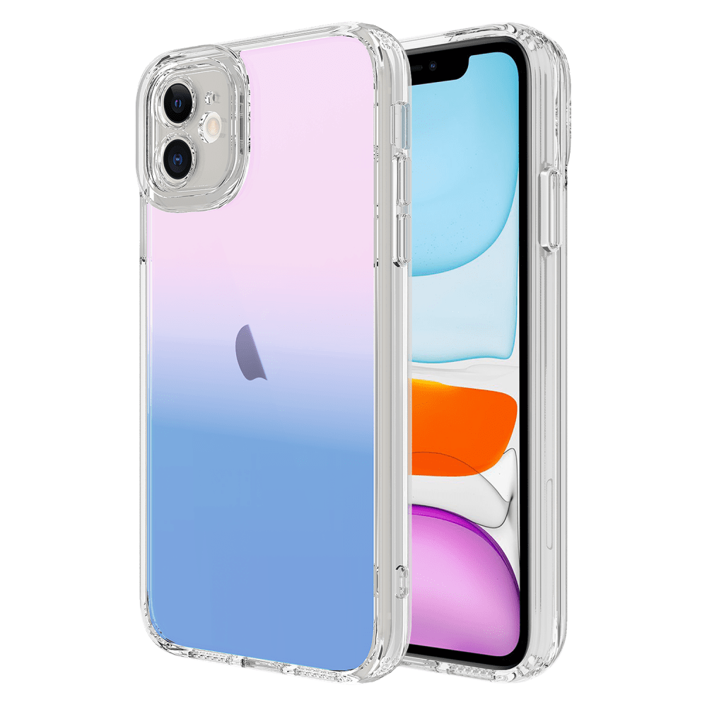 Wholesale cell phone accessory AMPD - Acrylic Ice Holographic Case for Apple iPhone 11 - Blue