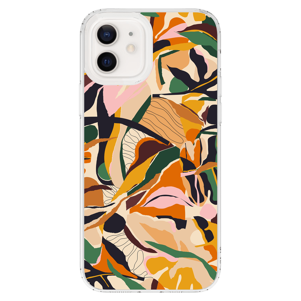 Wholesale cell phone accessory AMPD - TPU / Acrylic HD Print Case for Apple iPhone 12 - Floral