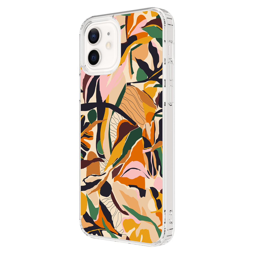 Wholesale cell phone accessory AMPD - TPU / Acrylic HD Print Case for Apple iPhone 12 - Floral