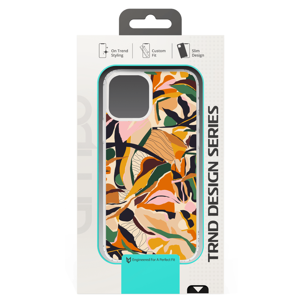 Wholesale cell phone accessory AMPD - TPU / Acrylic HD Print Case for Apple iPhone 12 - Floral