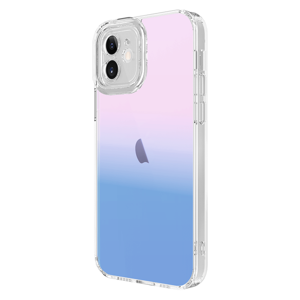 Wholesale cell phone accessory AMPD - Acrylic Ice Holographic Case for Apple iPhone 12 - Blue