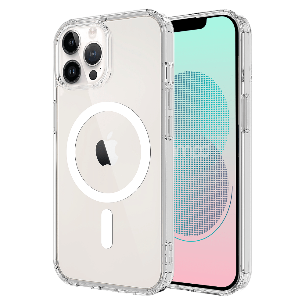 Wholesale cell phone accessory AMPD - TPU  /  Acrylic Crystal Clear MagSafe Case for Apple