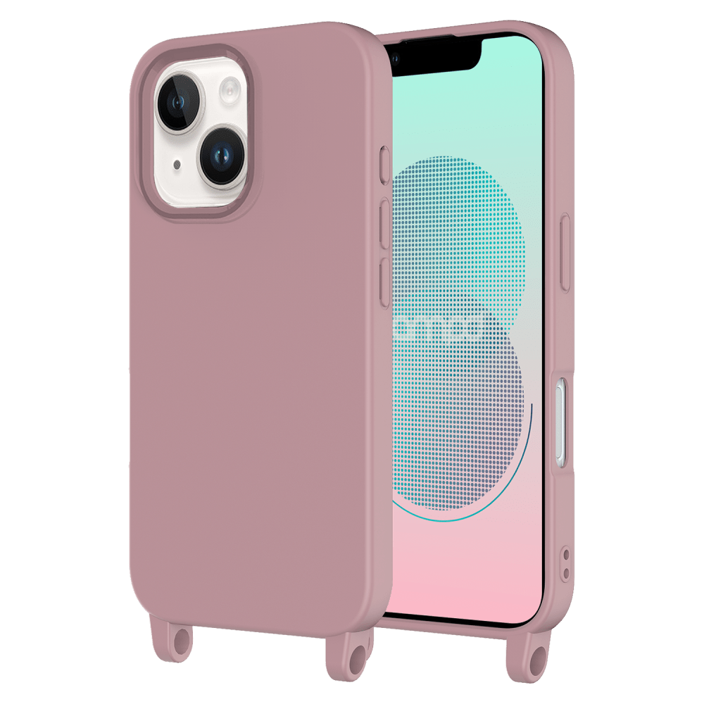 Wholesale cell phone accessory AMPD - Real Feel TPU Crossbody Strap Case for Apple iPhone 13