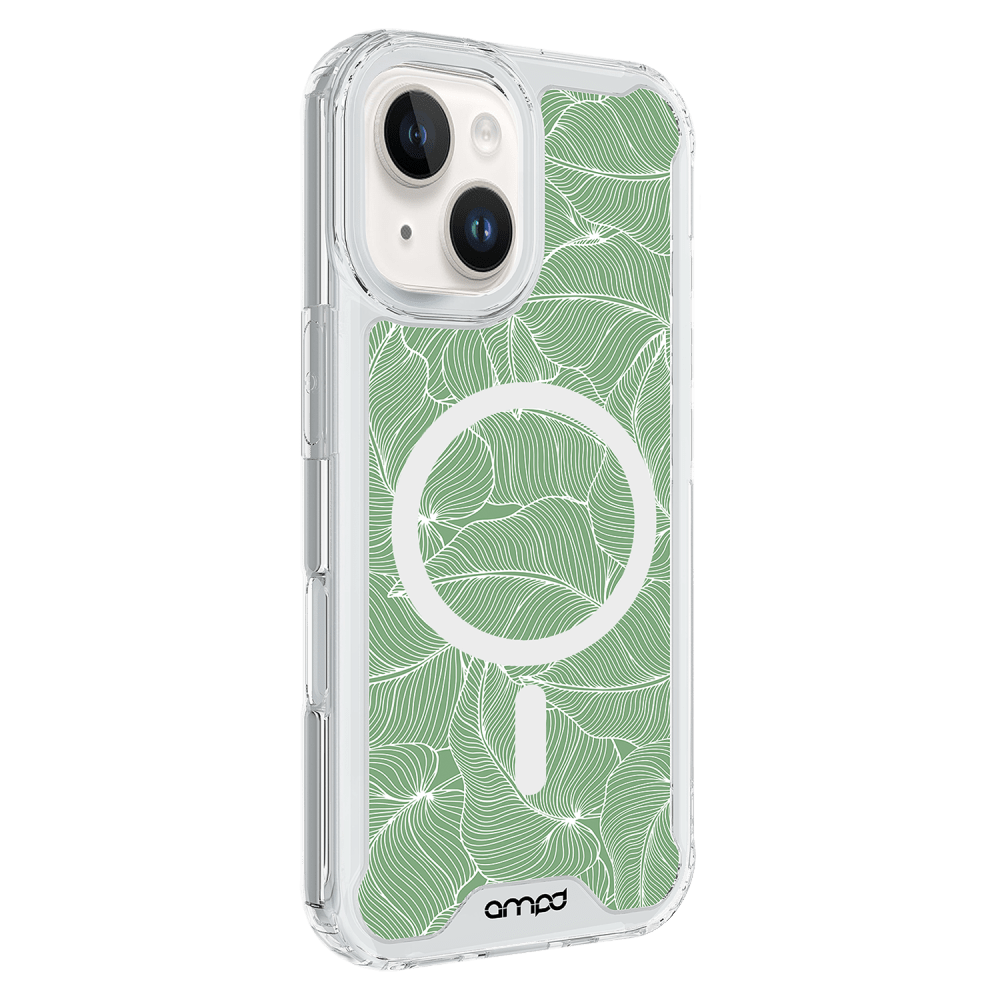 Wholesale cell phone accessory AMPD - HD Print MagSafe Case for Apple iPhone 13 - Palm