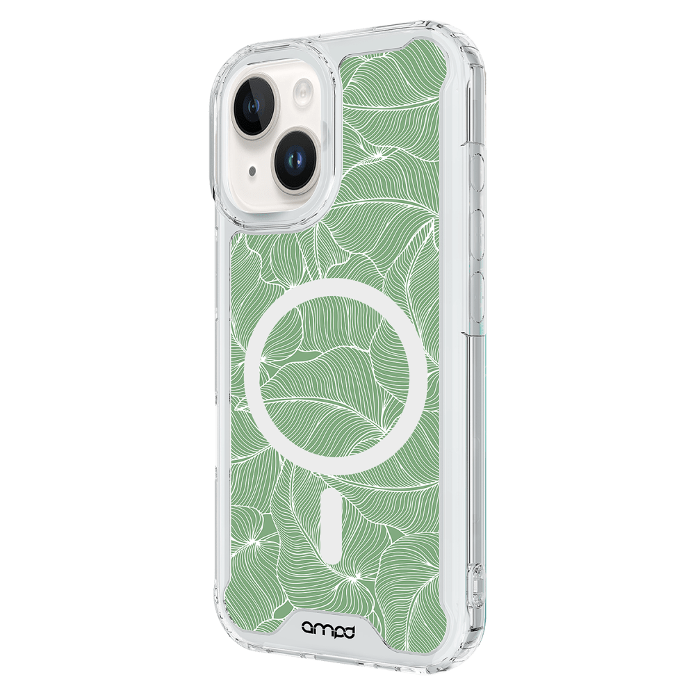 Wholesale cell phone accessory AMPD - HD Print MagSafe Case for Apple iPhone 13 - Palm