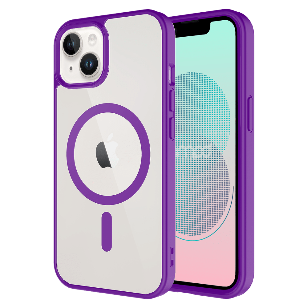 Wholesale cell phone accessory AMPD - TPU  /  Acrylic Bumper Case for Apple iPhone 13 - Purple