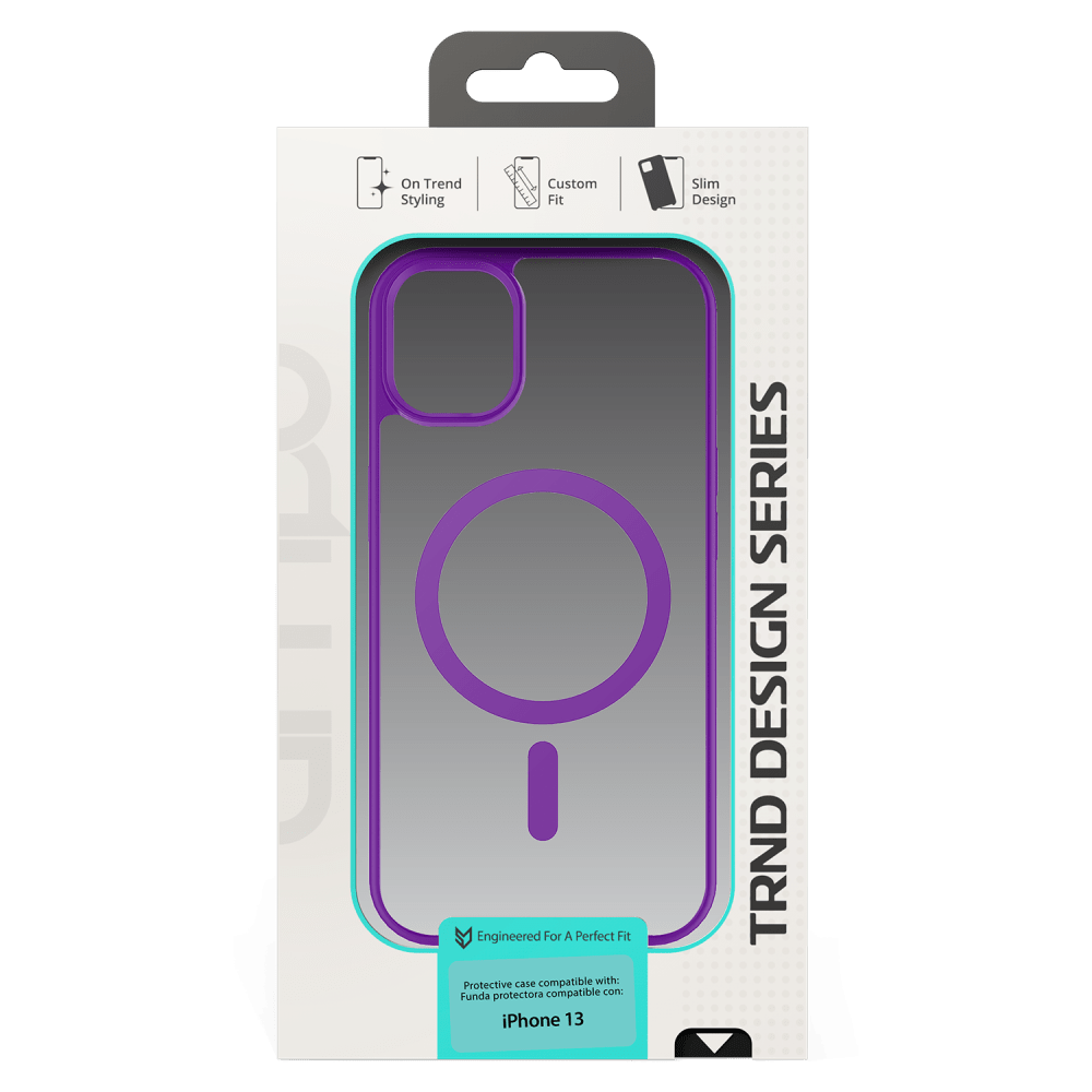 Wholesale cell phone accessory AMPD - TPU  /  Acrylic Bumper Case for Apple iPhone 13 - Purple