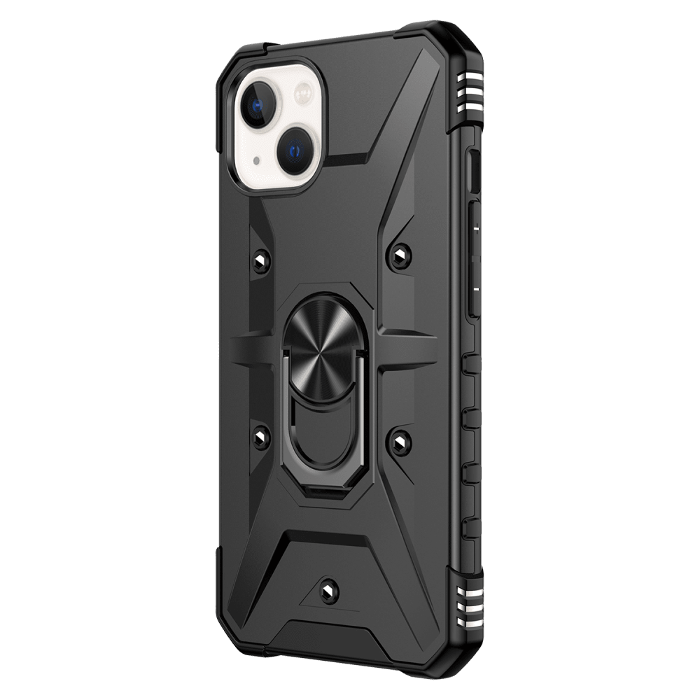 Wholesale cell phone accessory AMPD - Dual Layer Robot Combo Drop Protection Case with Ring