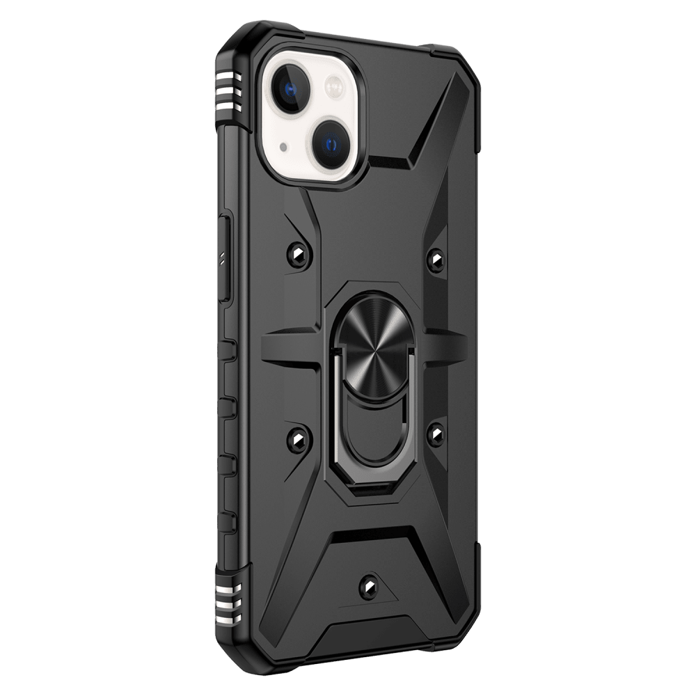 Wholesale cell phone accessory AMPD - Dual Layer Robot Combo Drop Protection Case with Ring