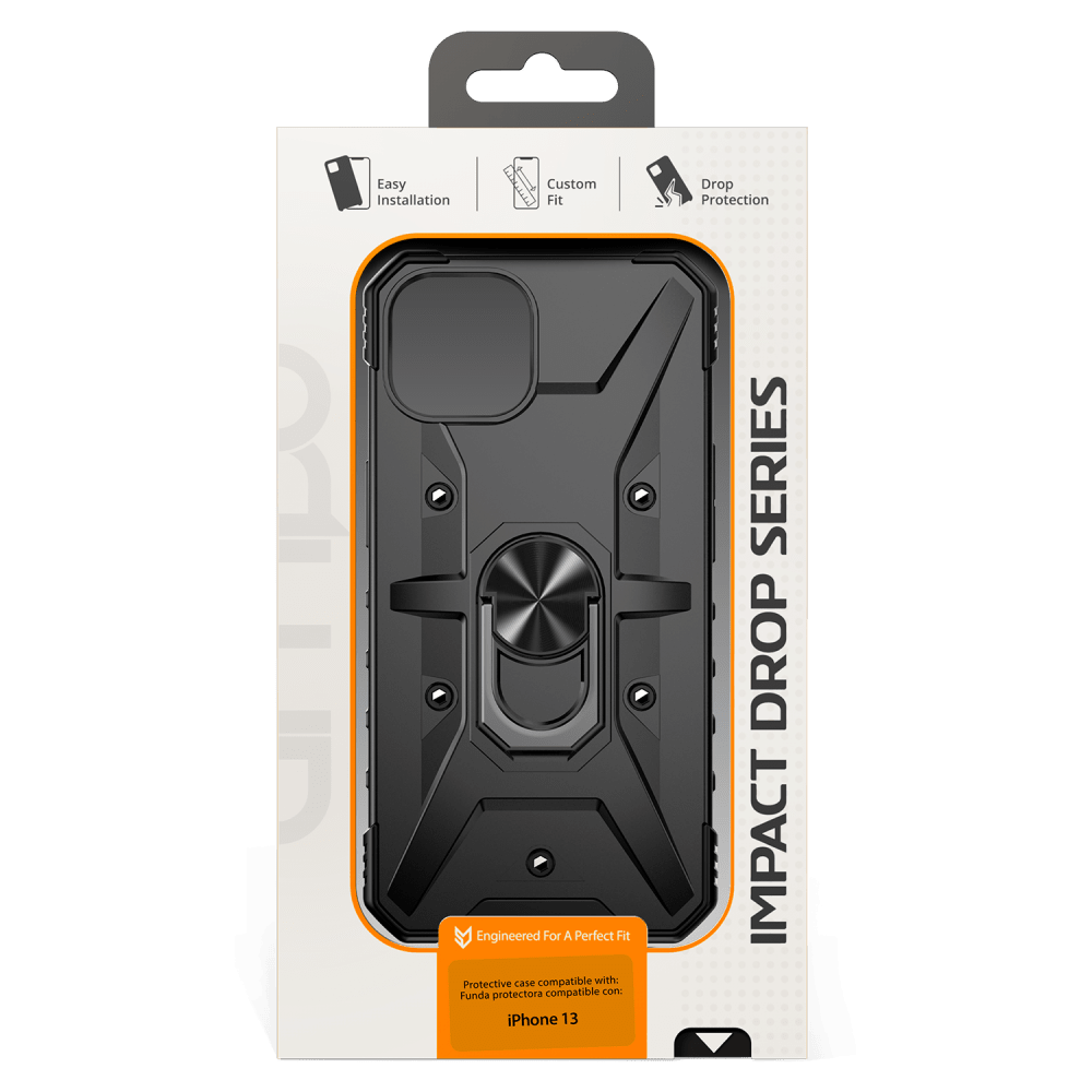 Wholesale cell phone accessory AMPD - Dual Layer Robot Combo Drop Protection Case with Ring